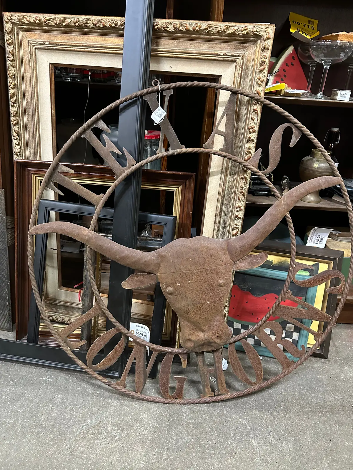 Texas Longhorns Round Metal Sign 1