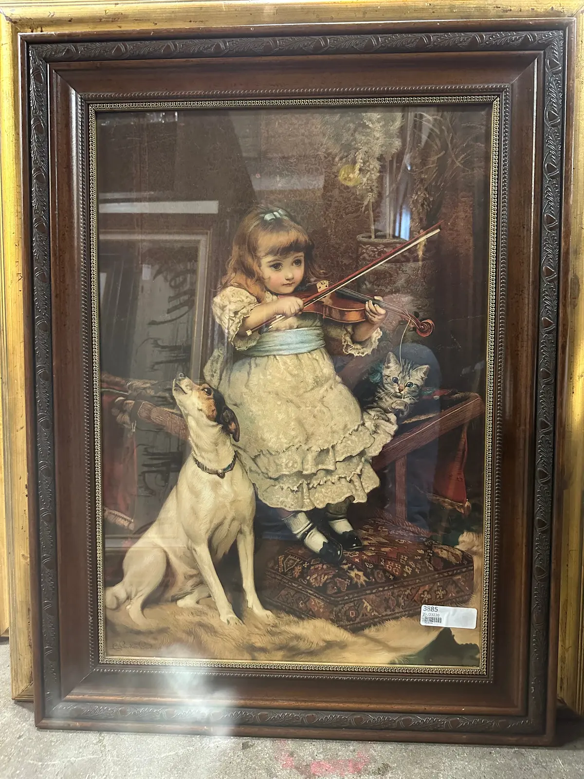 Framed Print Of Girl With Violin 1