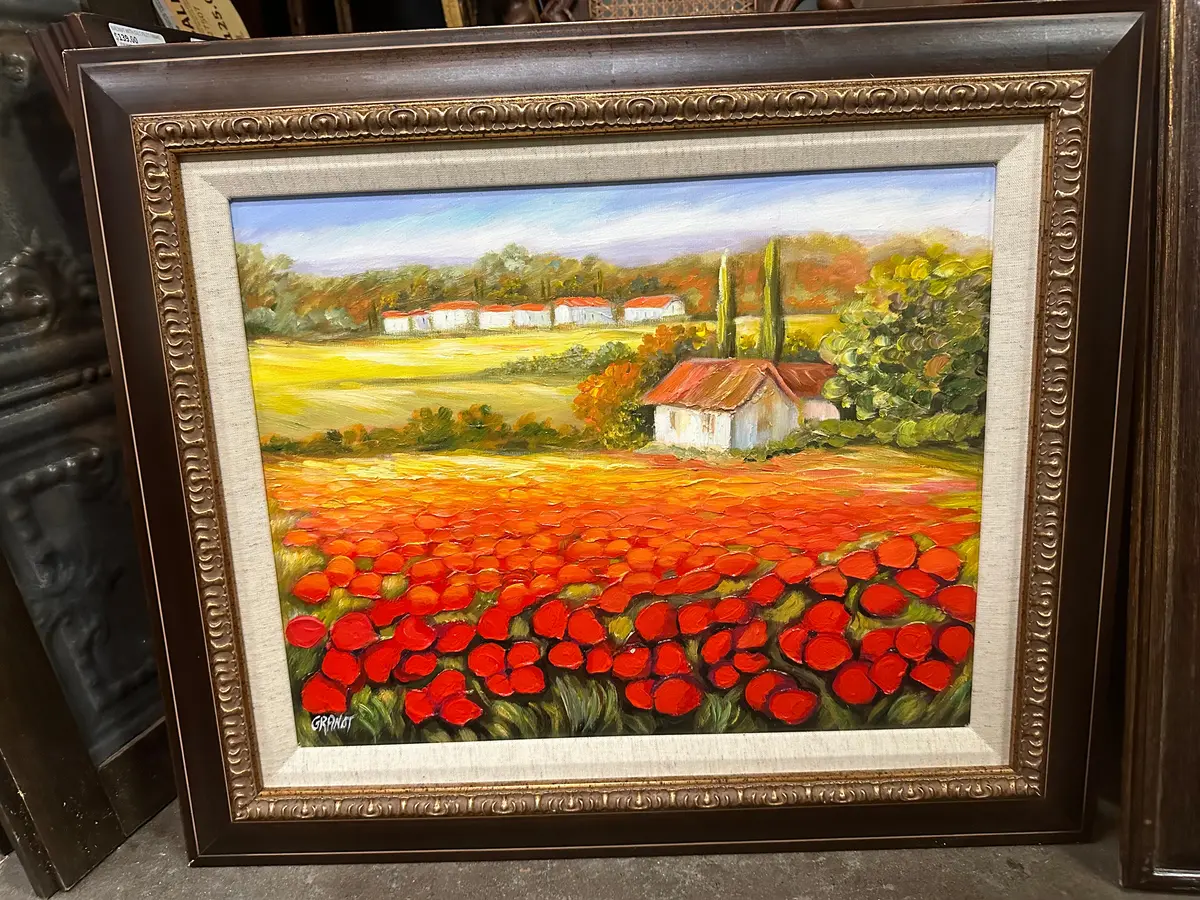 Impressionist Oil Painting Of Fields 1