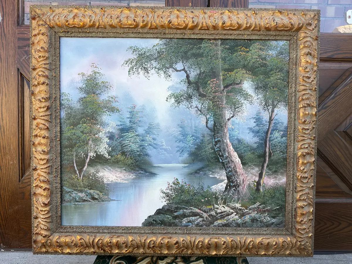 Landscape Oil On Canvas Signed 1