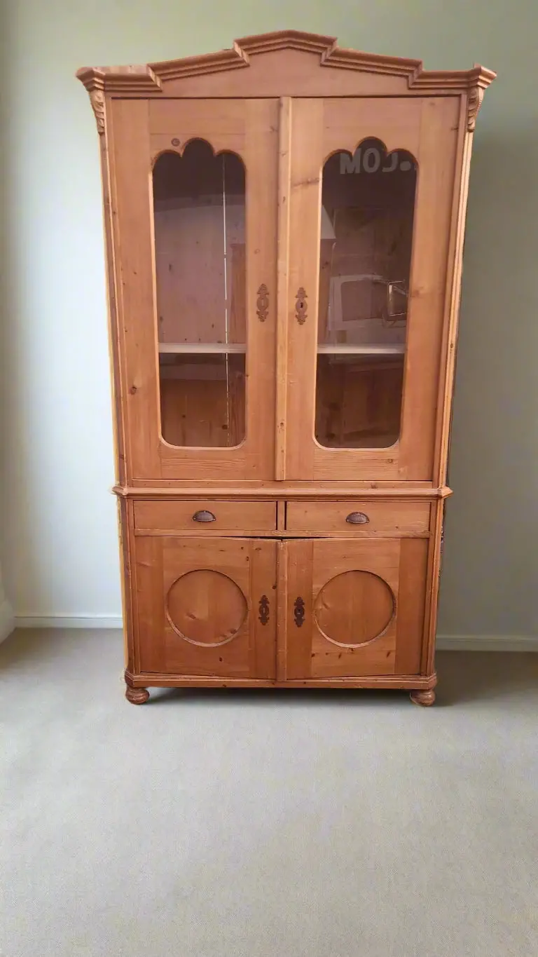 Pine Cupboard With Round Panels 1