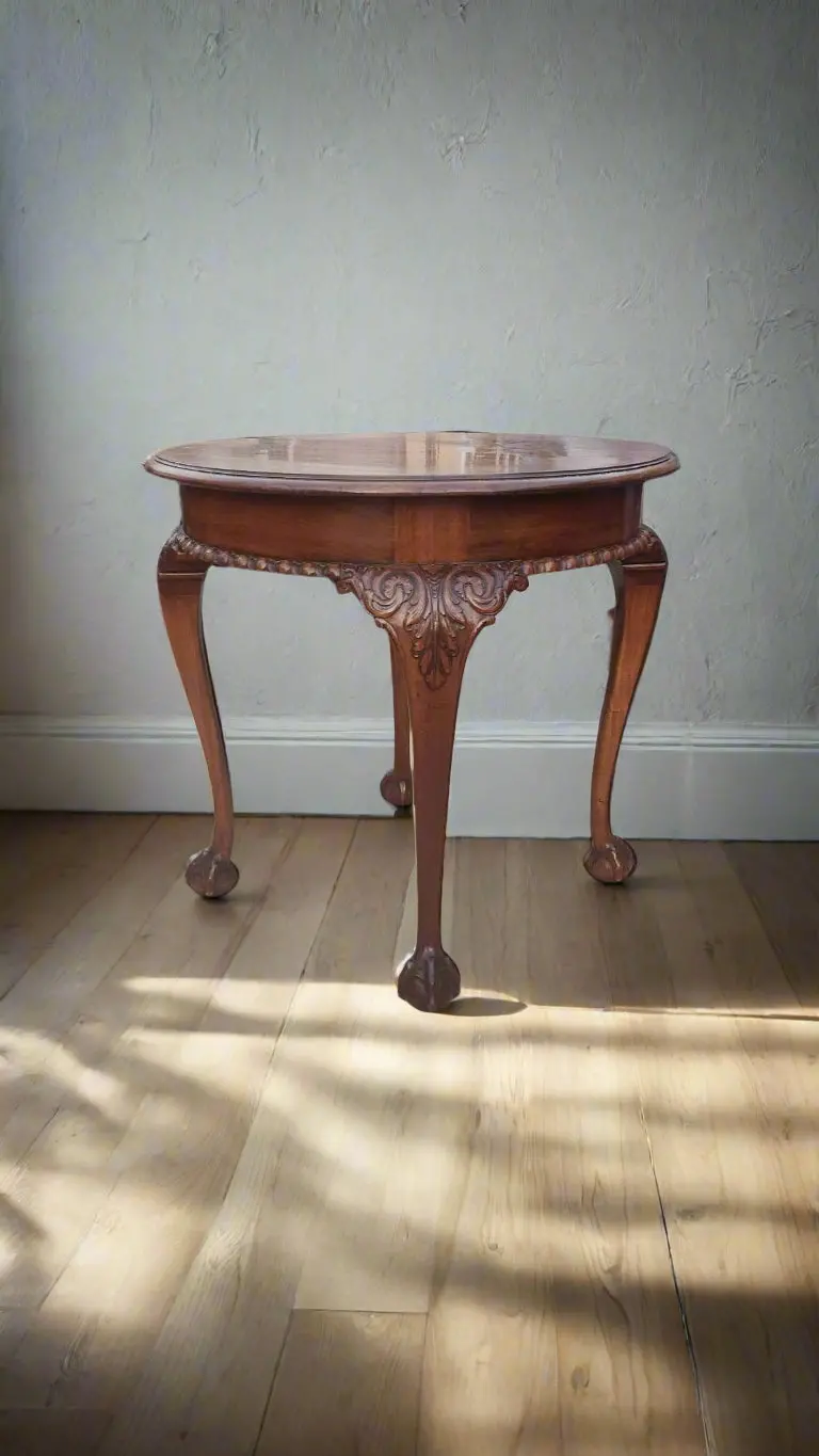 Round Georgian Mahogany Lamp Table 1