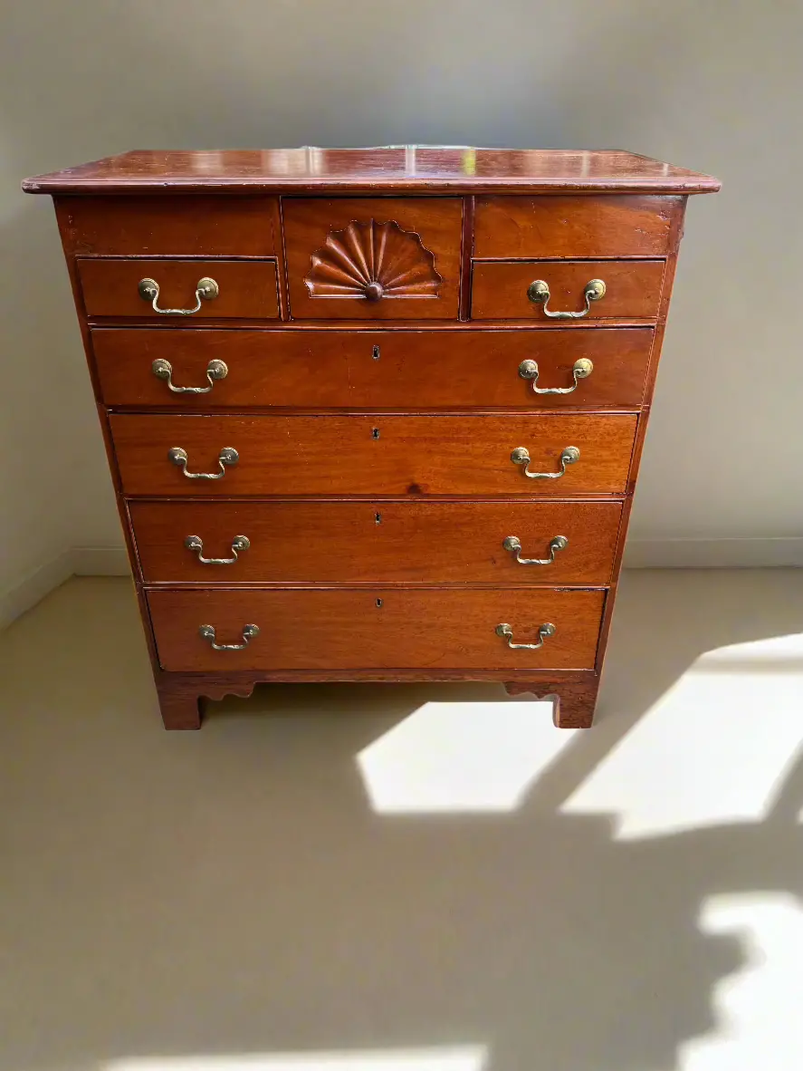 7 Drawer Chest With Shell Carved Center Drawer 1