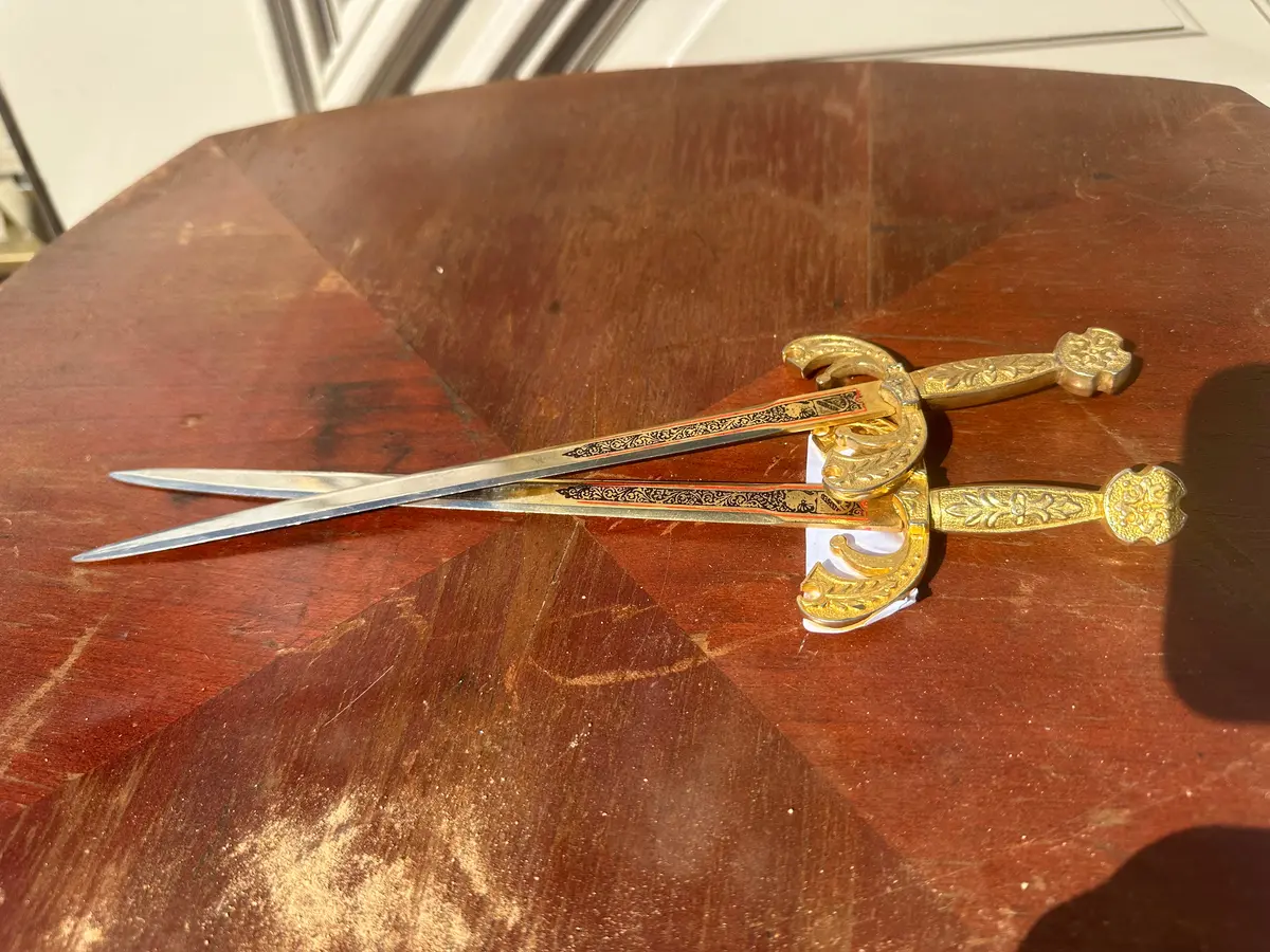 Pair Of Spanish Letter Opener Swords 1