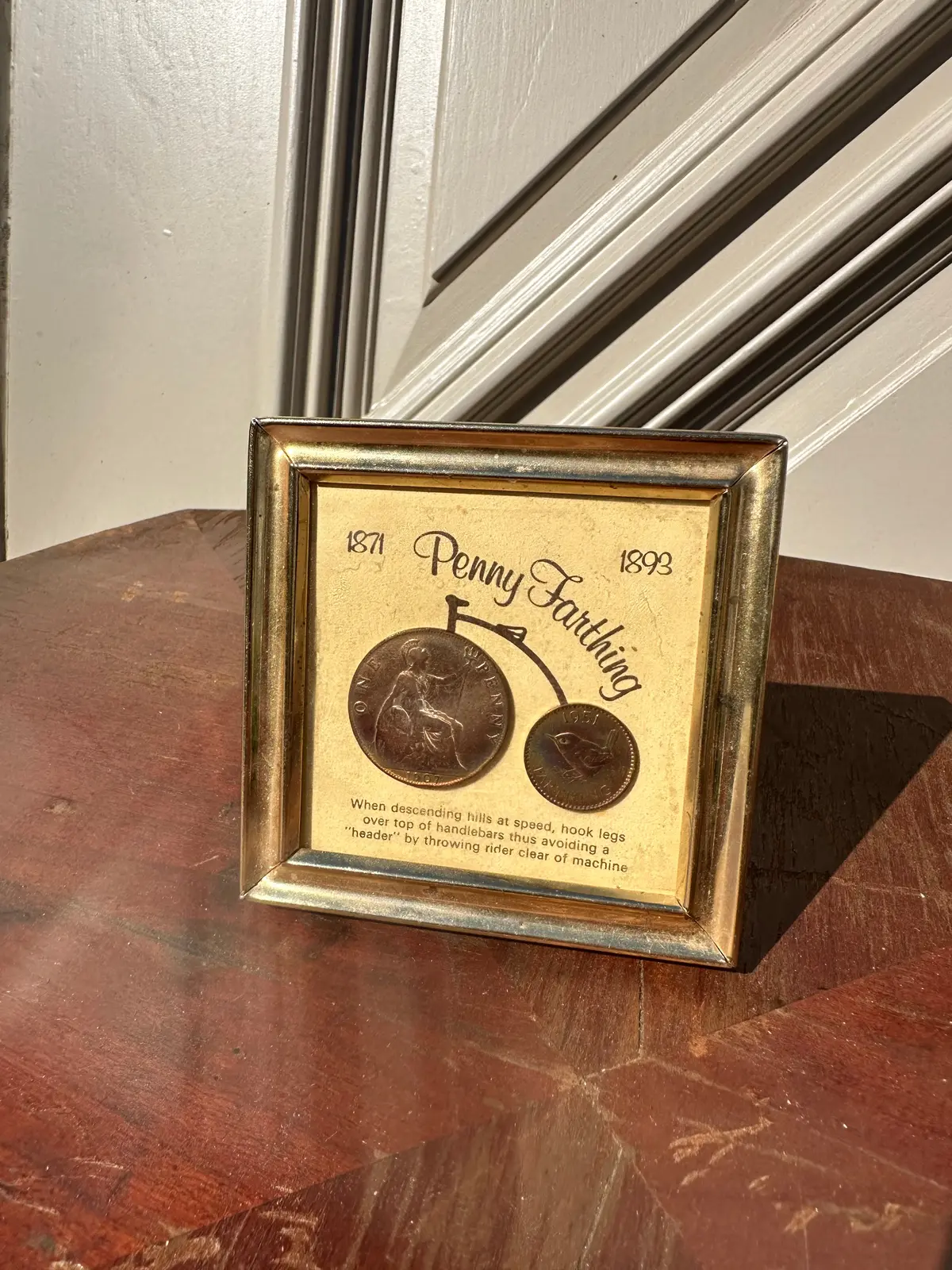 Penny Farthing Coin Framed 1