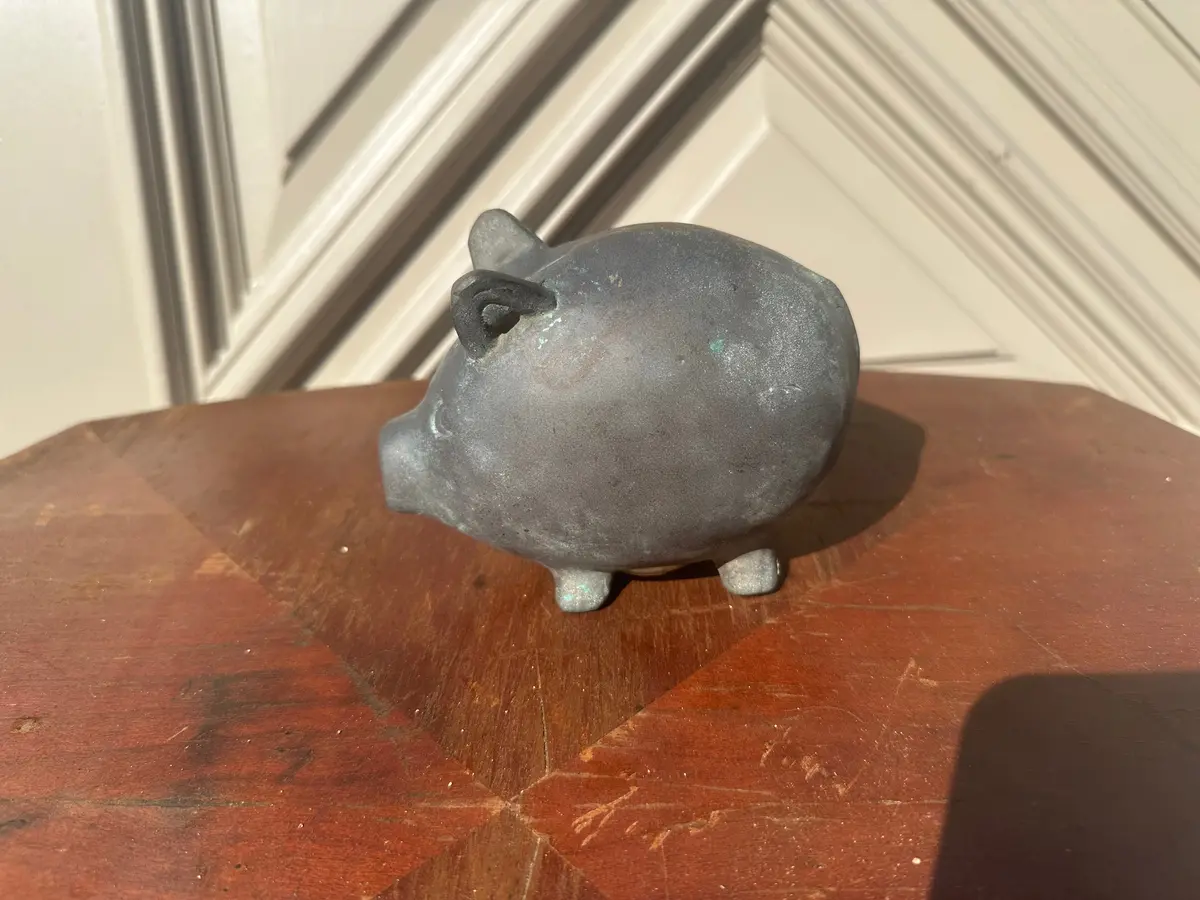 1985 Brass American Piggy Bank 1