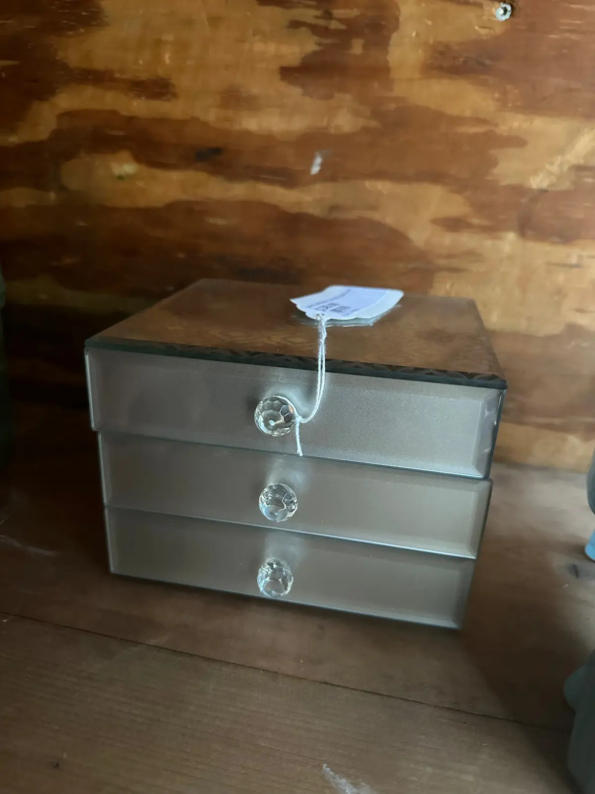 Small Mirrored 3 Drawer Jewel Box 1