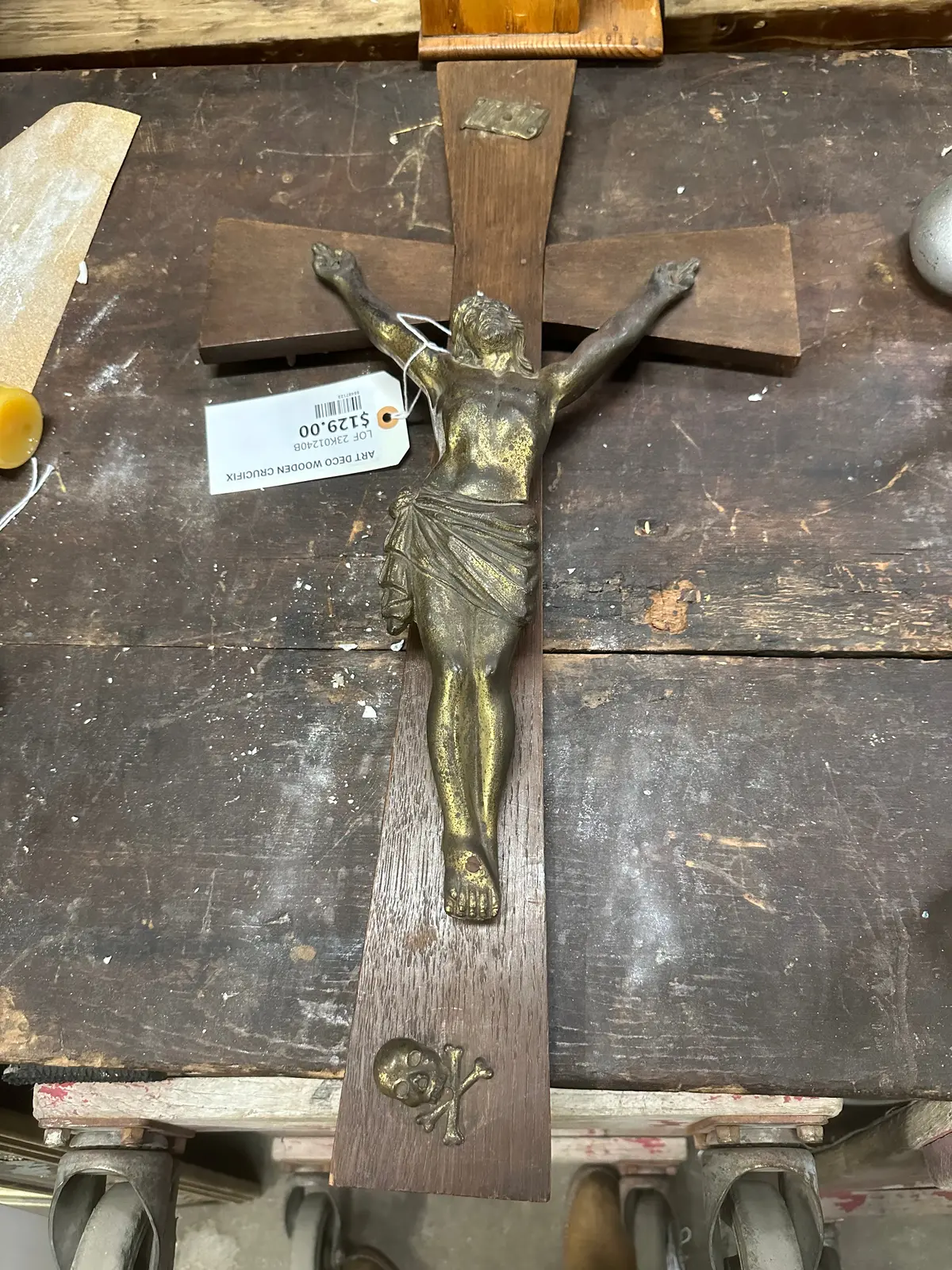Art Deco Wooden Crucifix 1