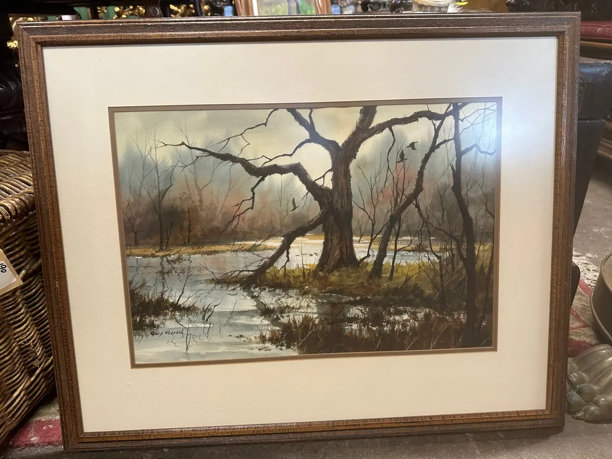 Water Color Painting Of Trees By Gary Shepard 1