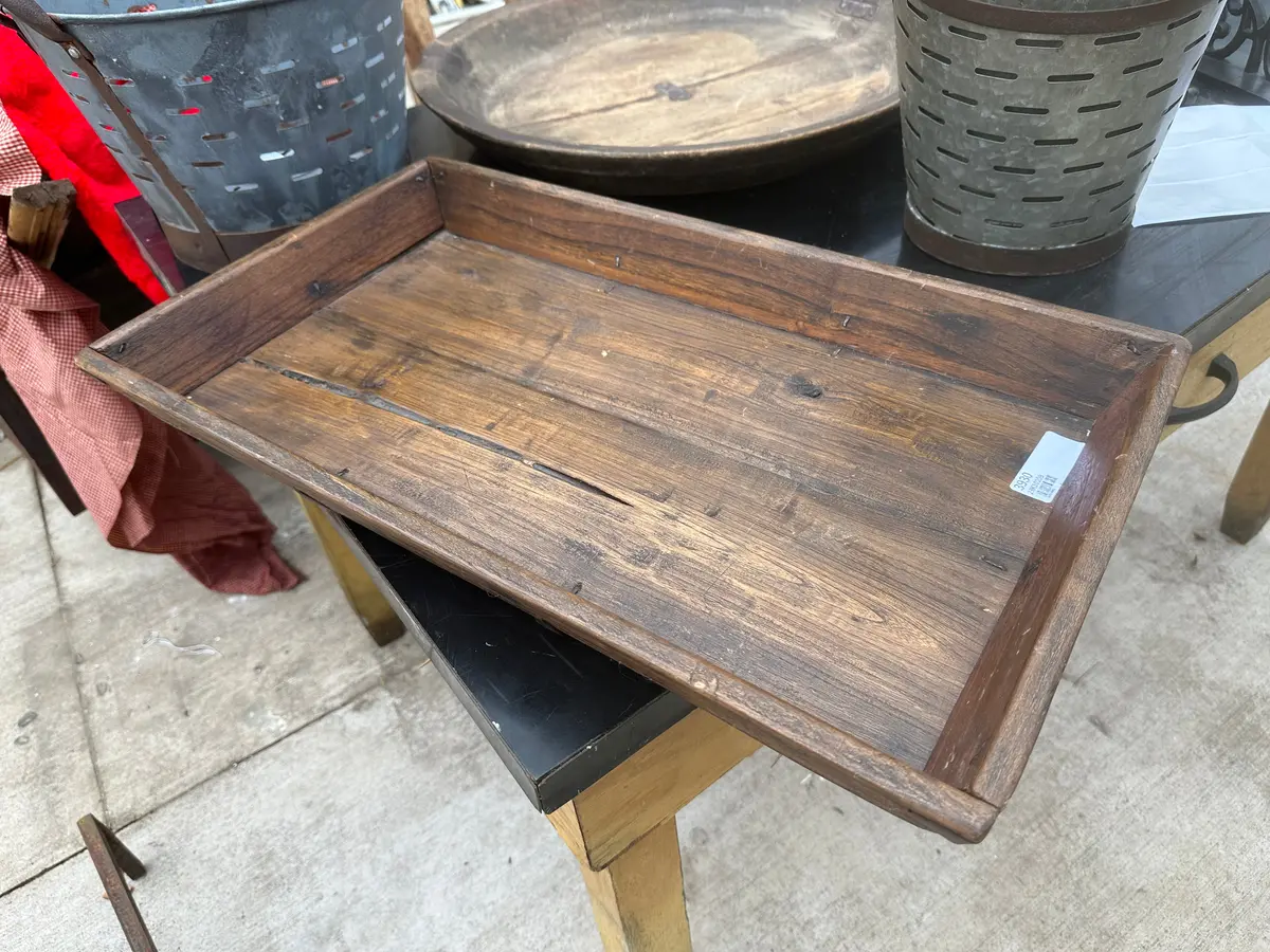 Rectangular Tray Wood 1