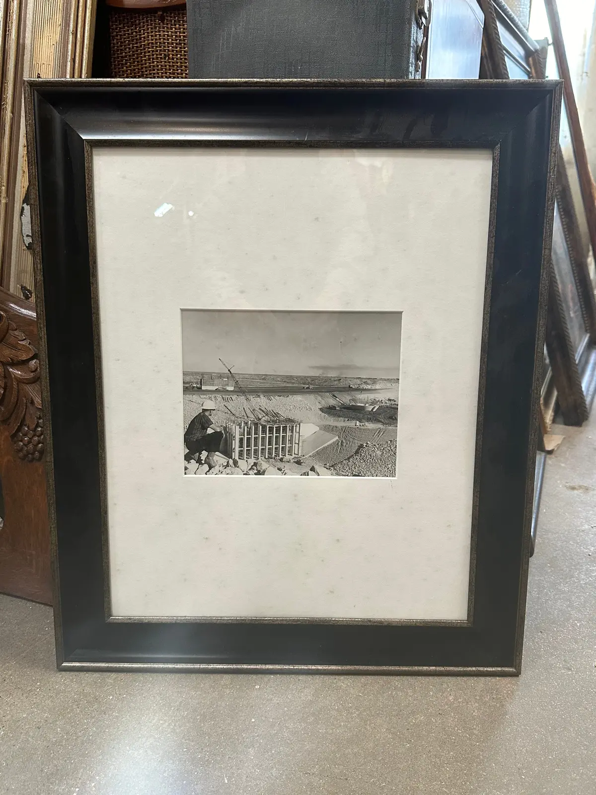 Framed Vintage Oil Field Photo Print 1