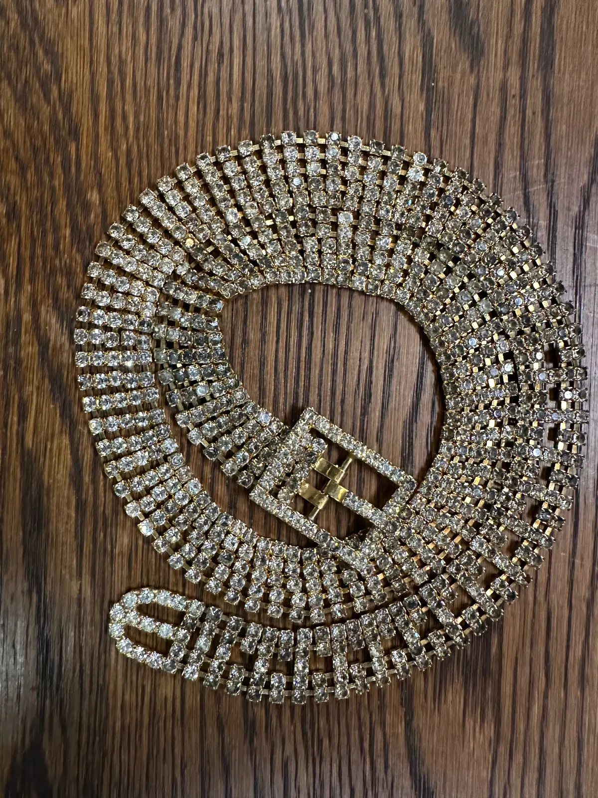Vintage Ladies Rhinestone Belt 1