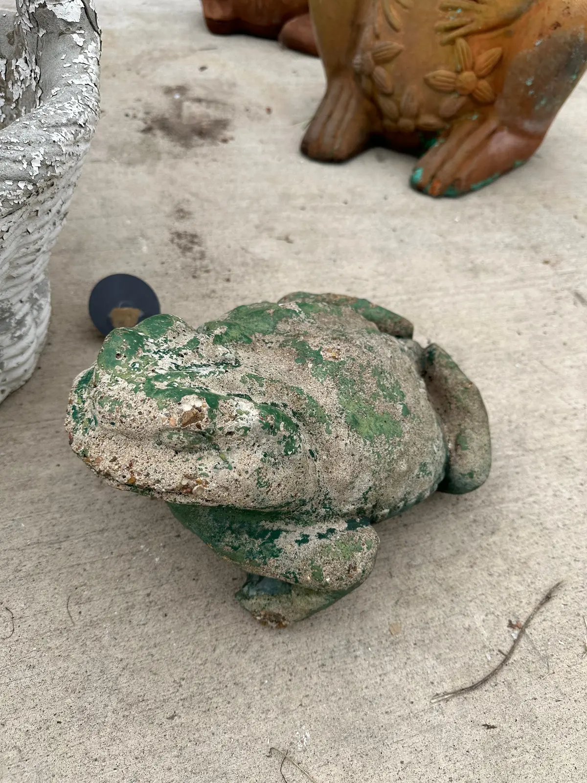 Green Concrete Frog 1