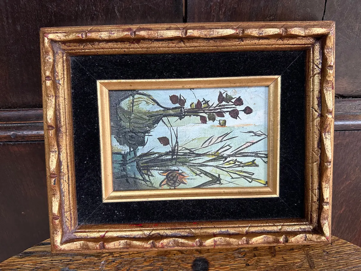 Small Midcentury Still Life Of Plants 1
