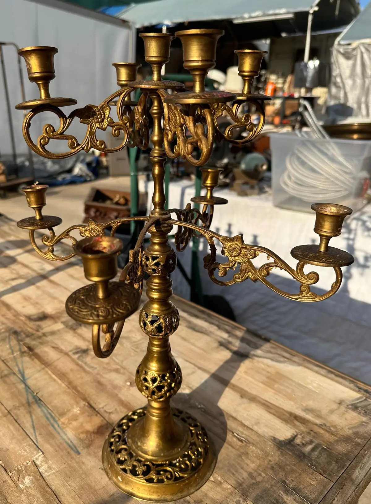 Large Brass Candelabra 1