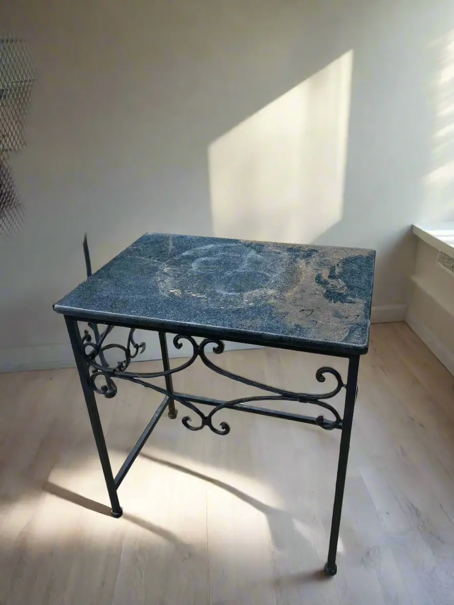 Marble Top Metal Table 1