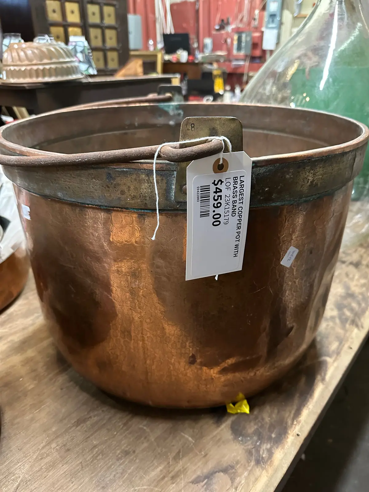 Largest Copper Pot With Brass Band 1