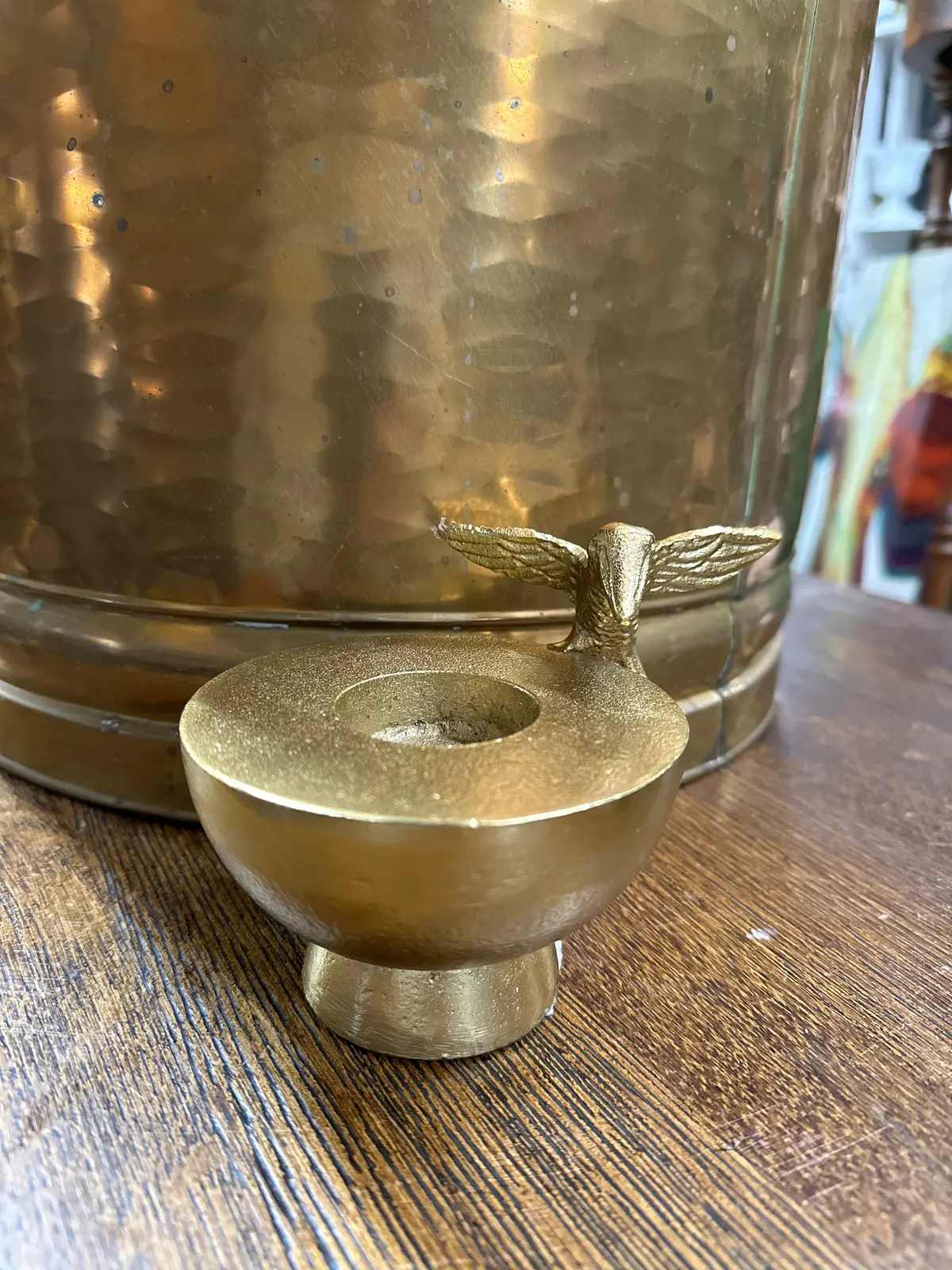 Small Modern Gold Candle Holder 1