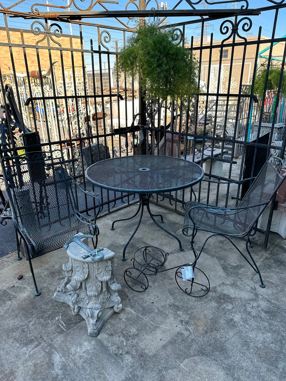 Iron Mesh Pair Of Chairs 1