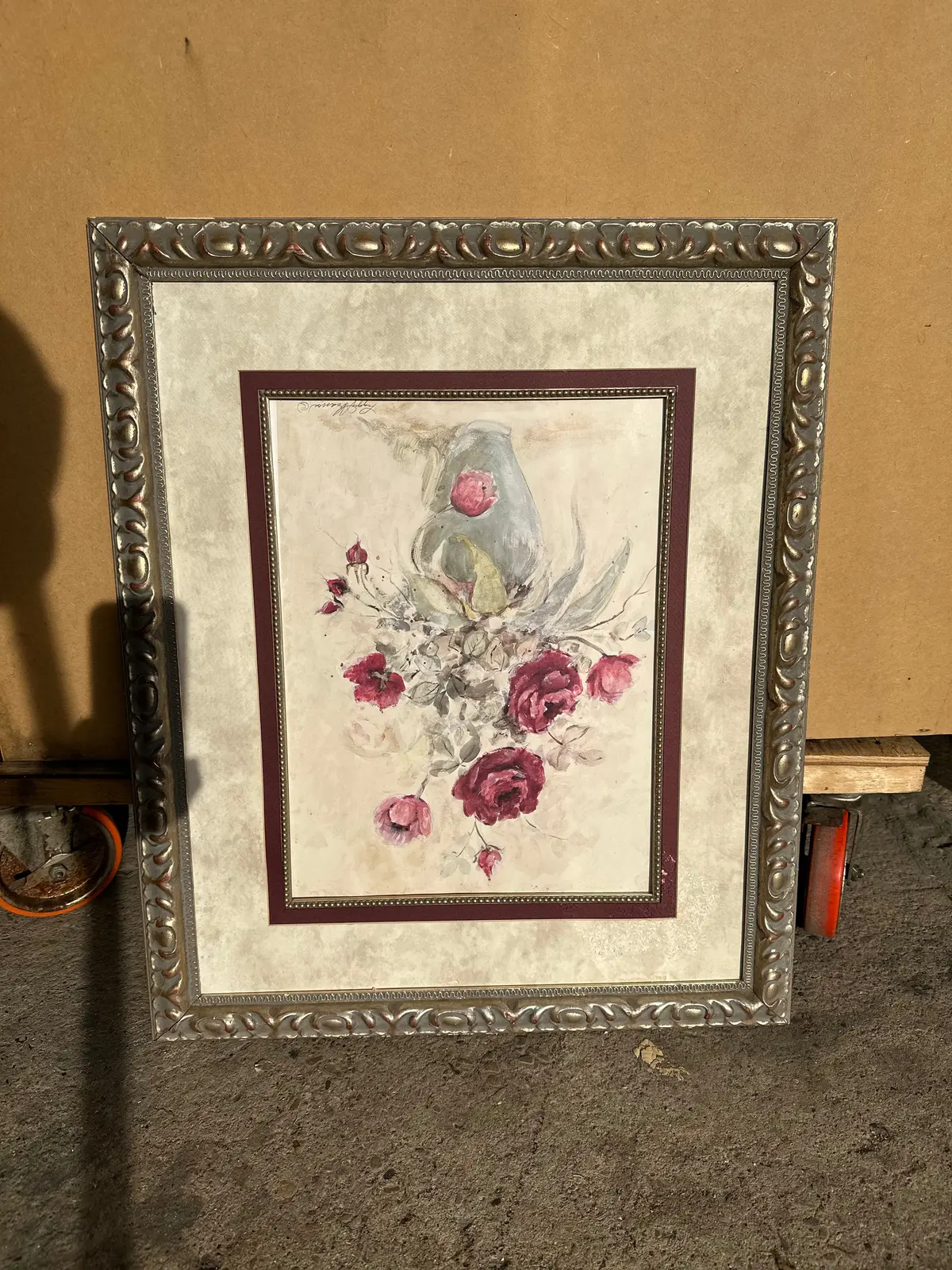 Silver Frame Wih Flower Print 1