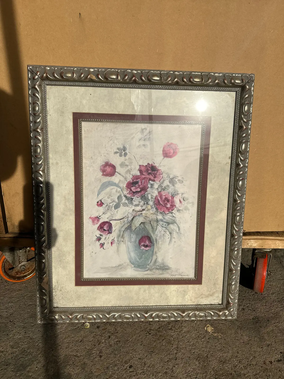 Silver Frame With Flower Print 1