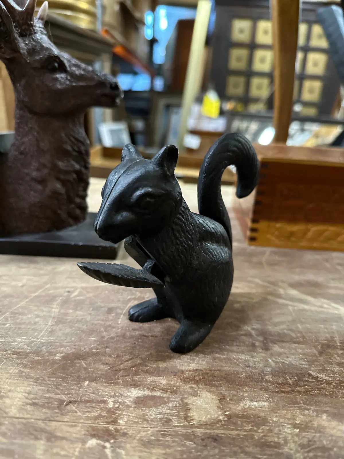 Small Black Cast Iron Squirrel Nutcracker 1