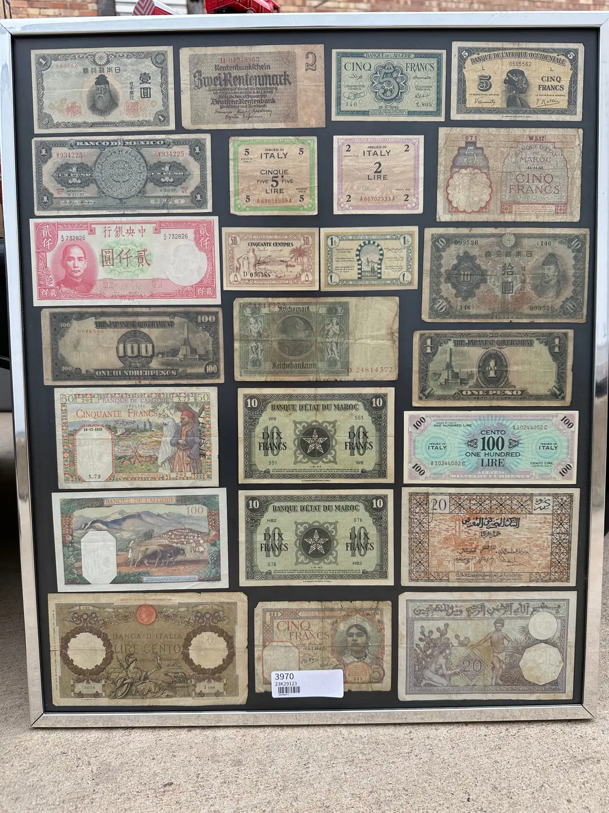 Framed Samples Of International Currency 1