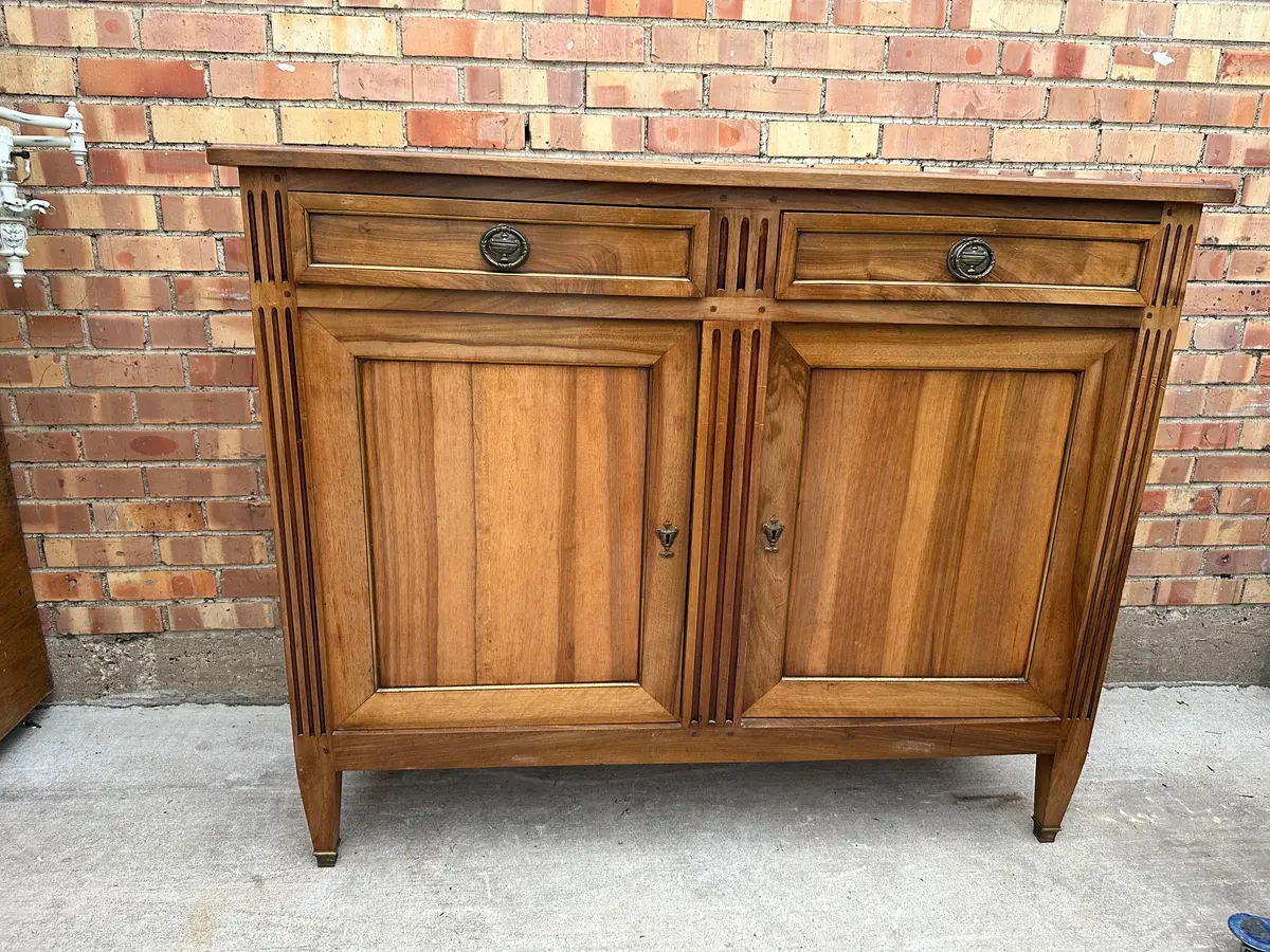 Louis Xvi 2 Door Walnut Server 1