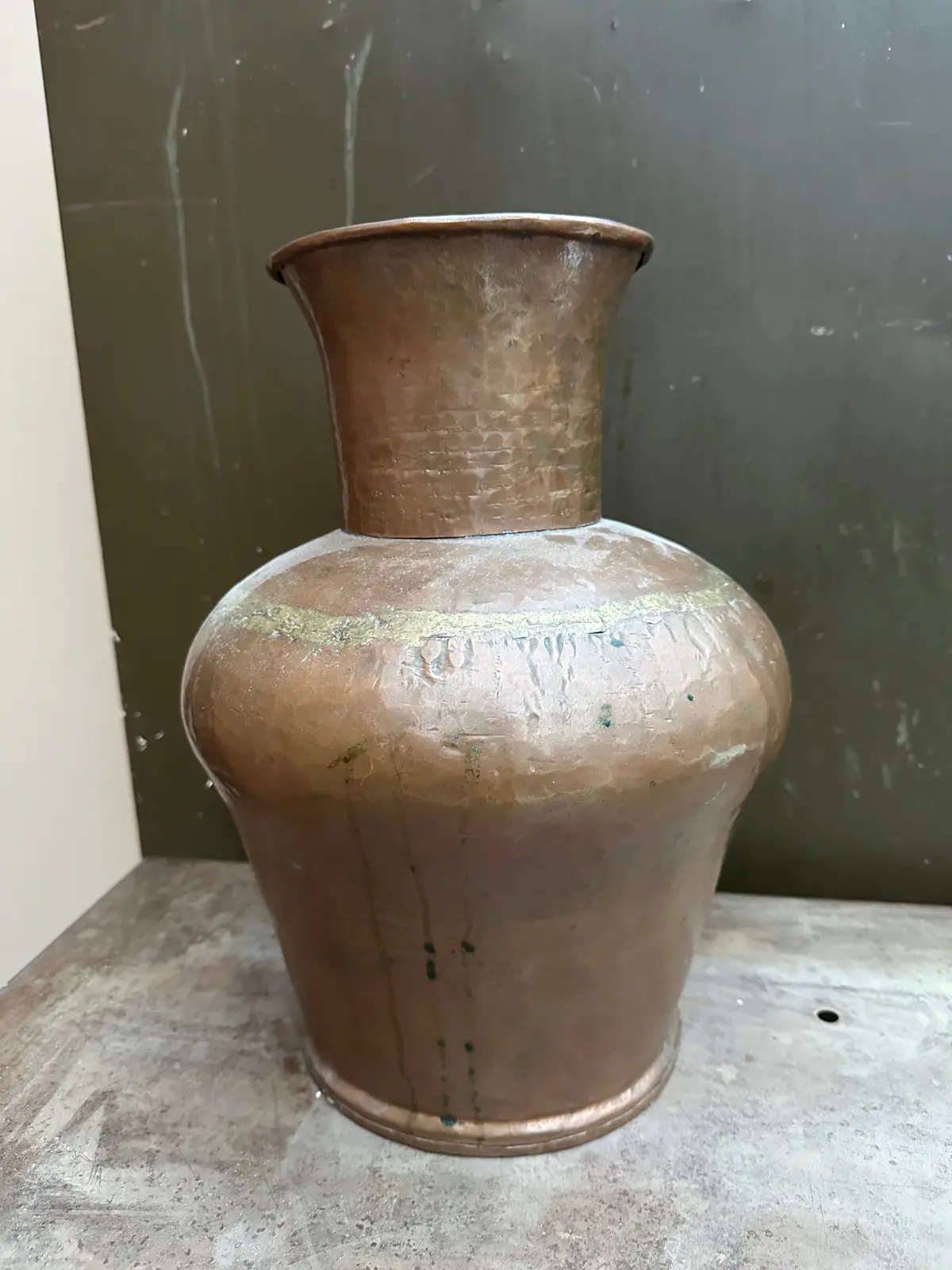 Large Copper Flared Vase 1