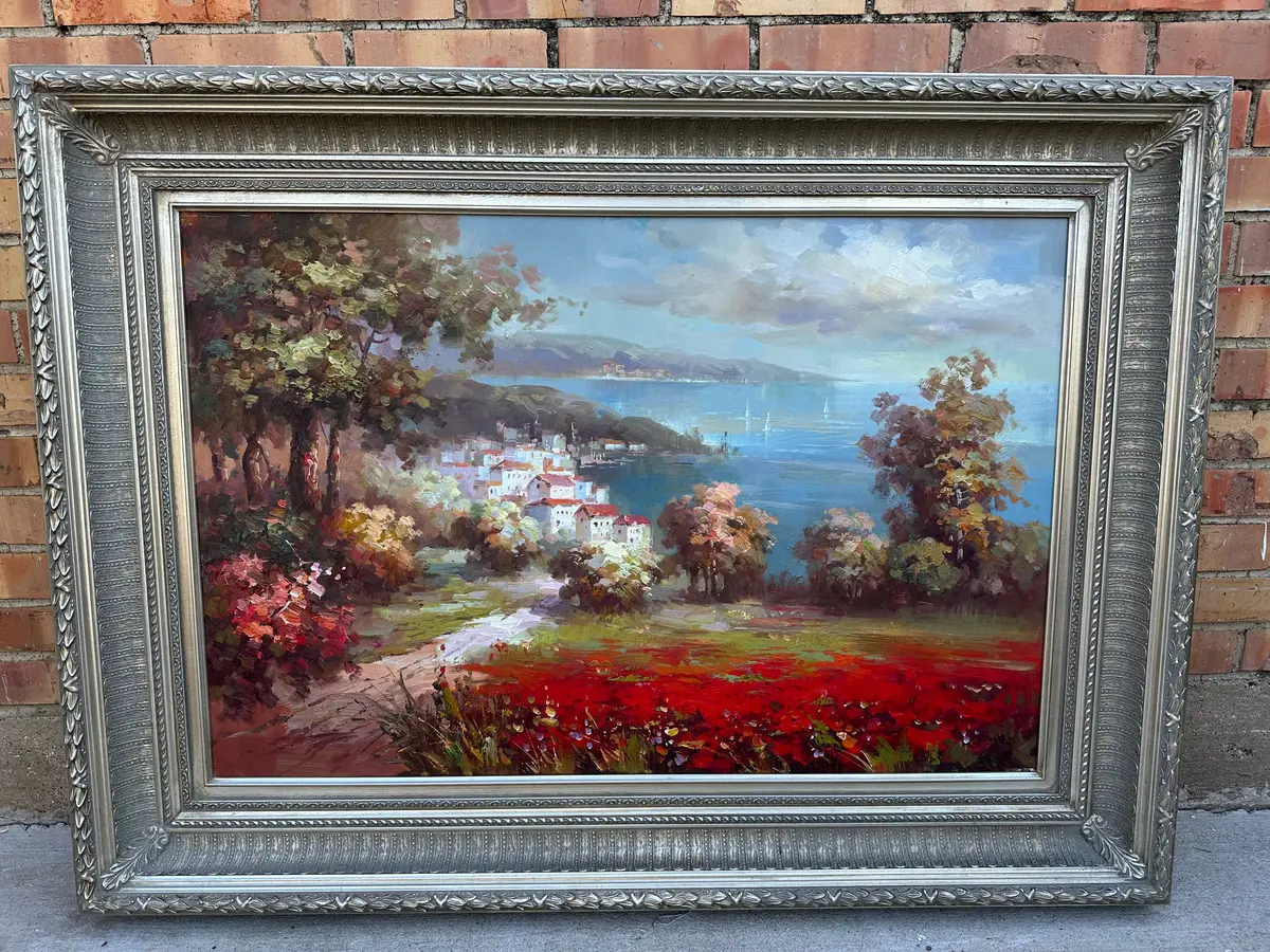 Framed Giclee Of Harbor Town 1