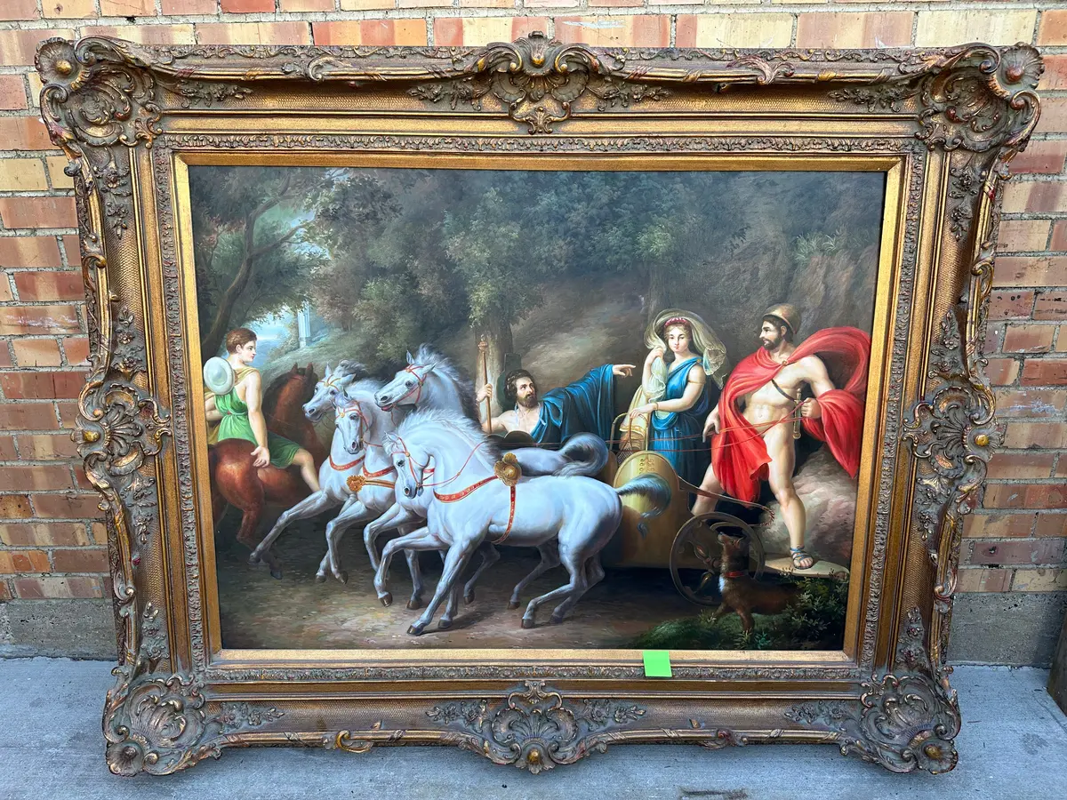 Large Framed Giclee With Chariot 1