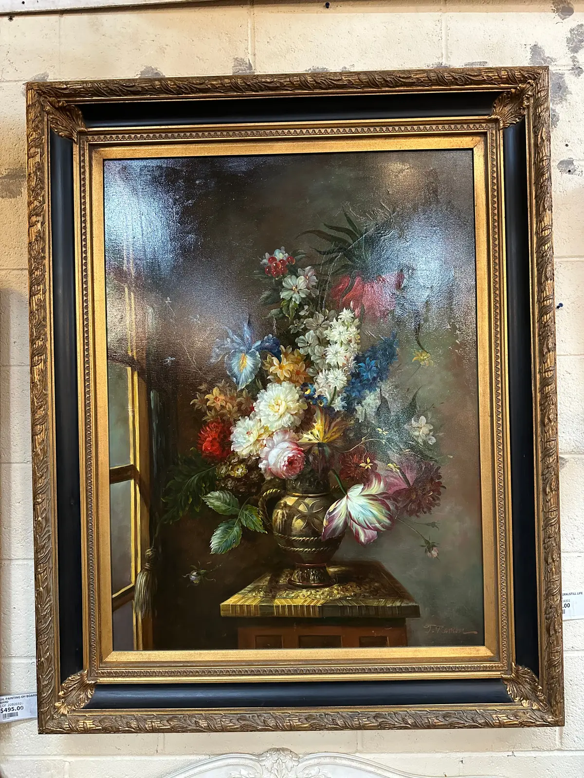 Large Floralstill Life Oil Painting 1