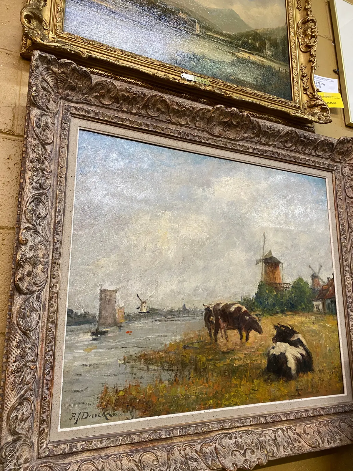 Impressionist Oil Painting Of Cows 1