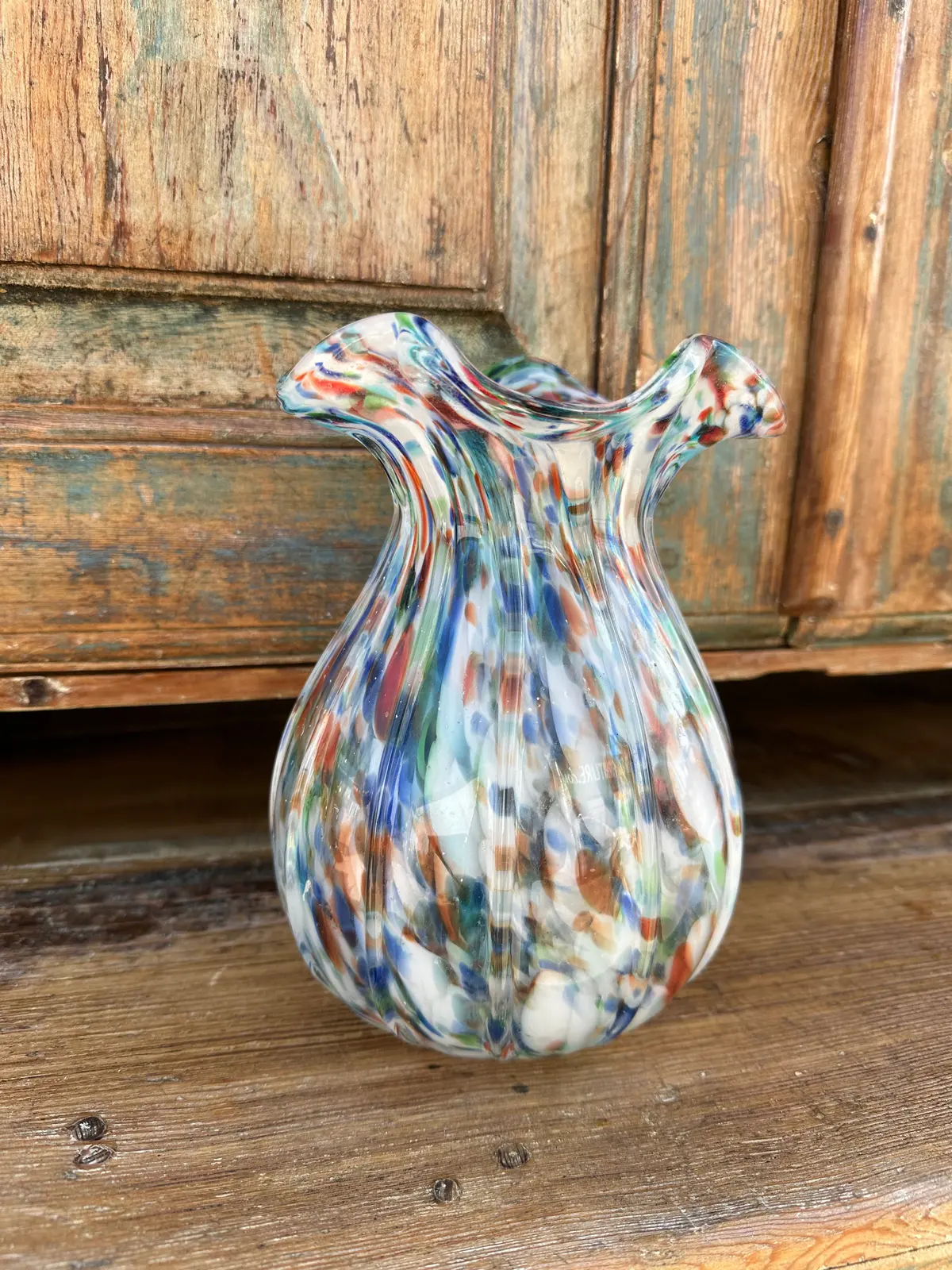 Swirled Art Glass Vase 1