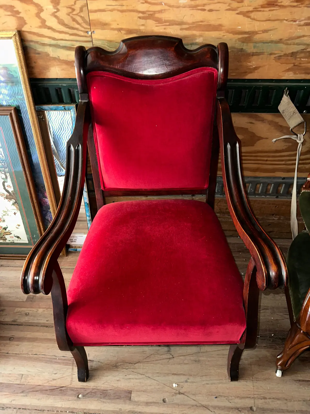 Empire 1920S Upholstered Arm Chair 1