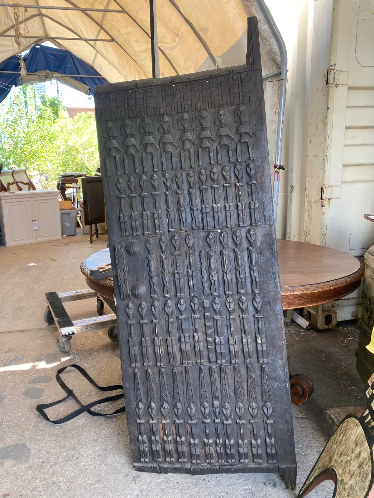 African Figural Carved Door 1