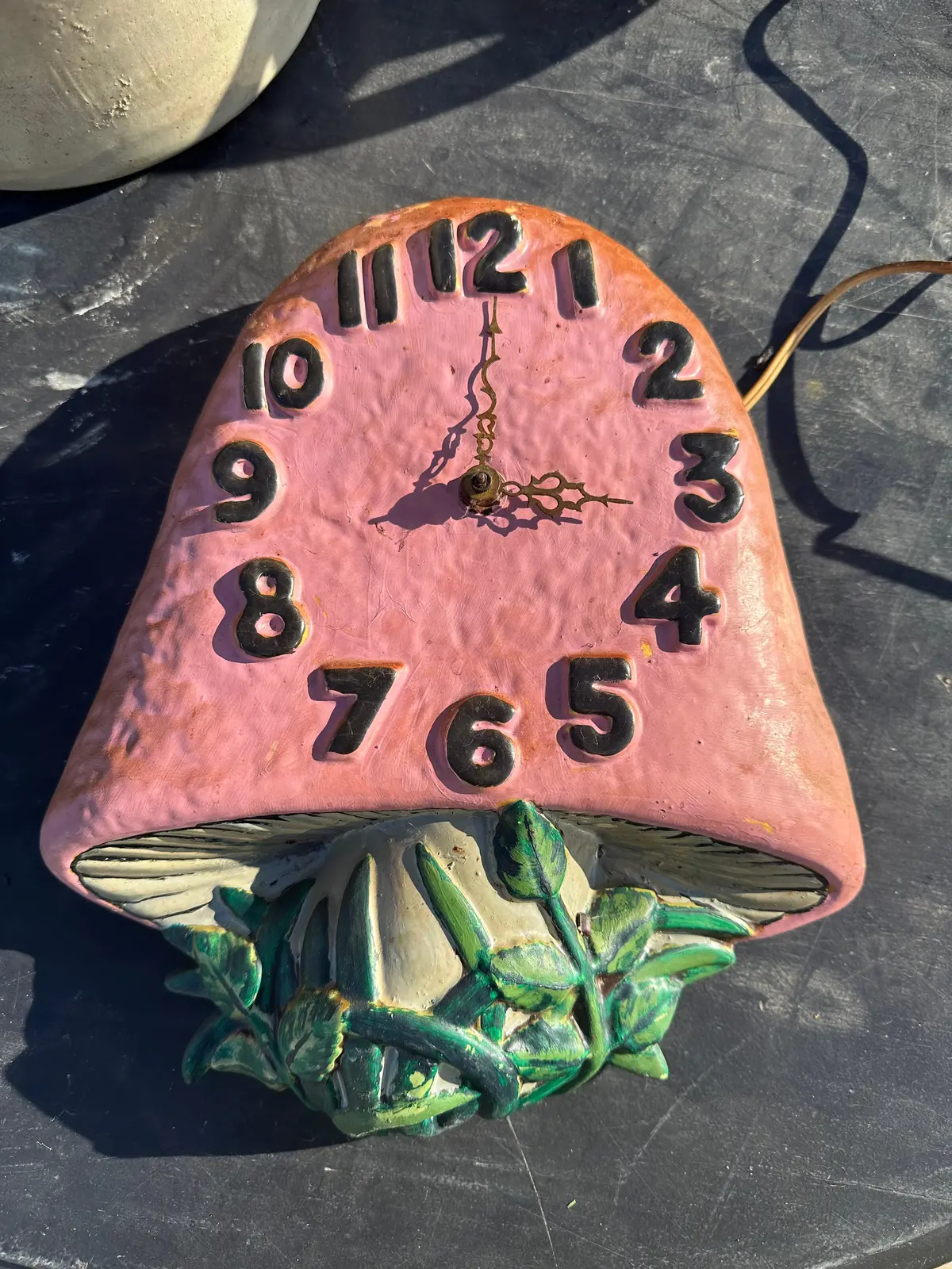 Mushroom Ceramic Vintage Clock 1