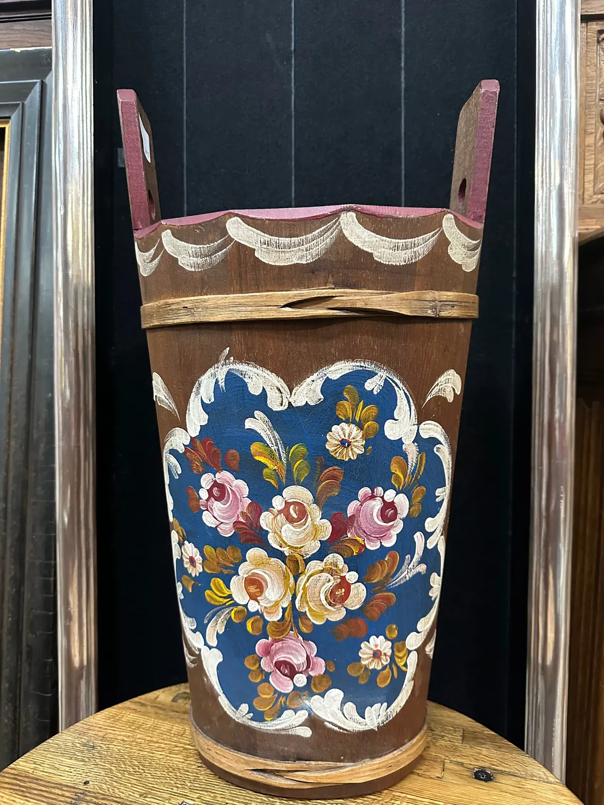 Floral Painted Small Barrel 1