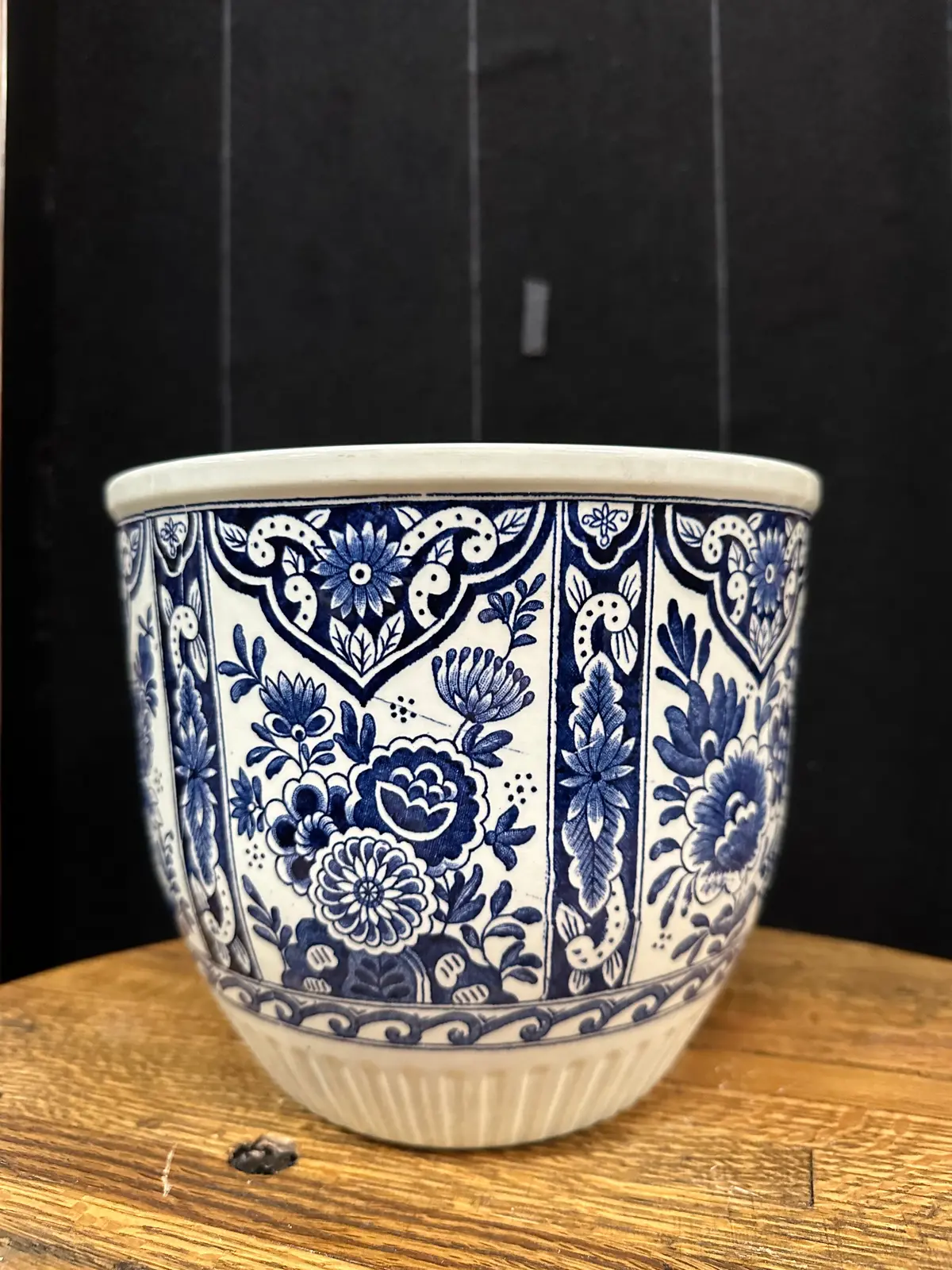 Blue And White Delft Jardiniere-Each 1