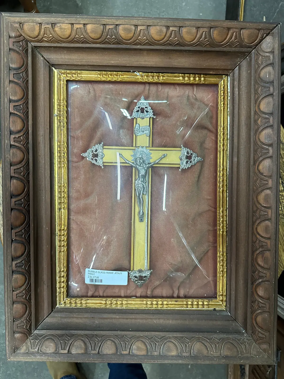 Bubble Glass Frame Jesus Print 1