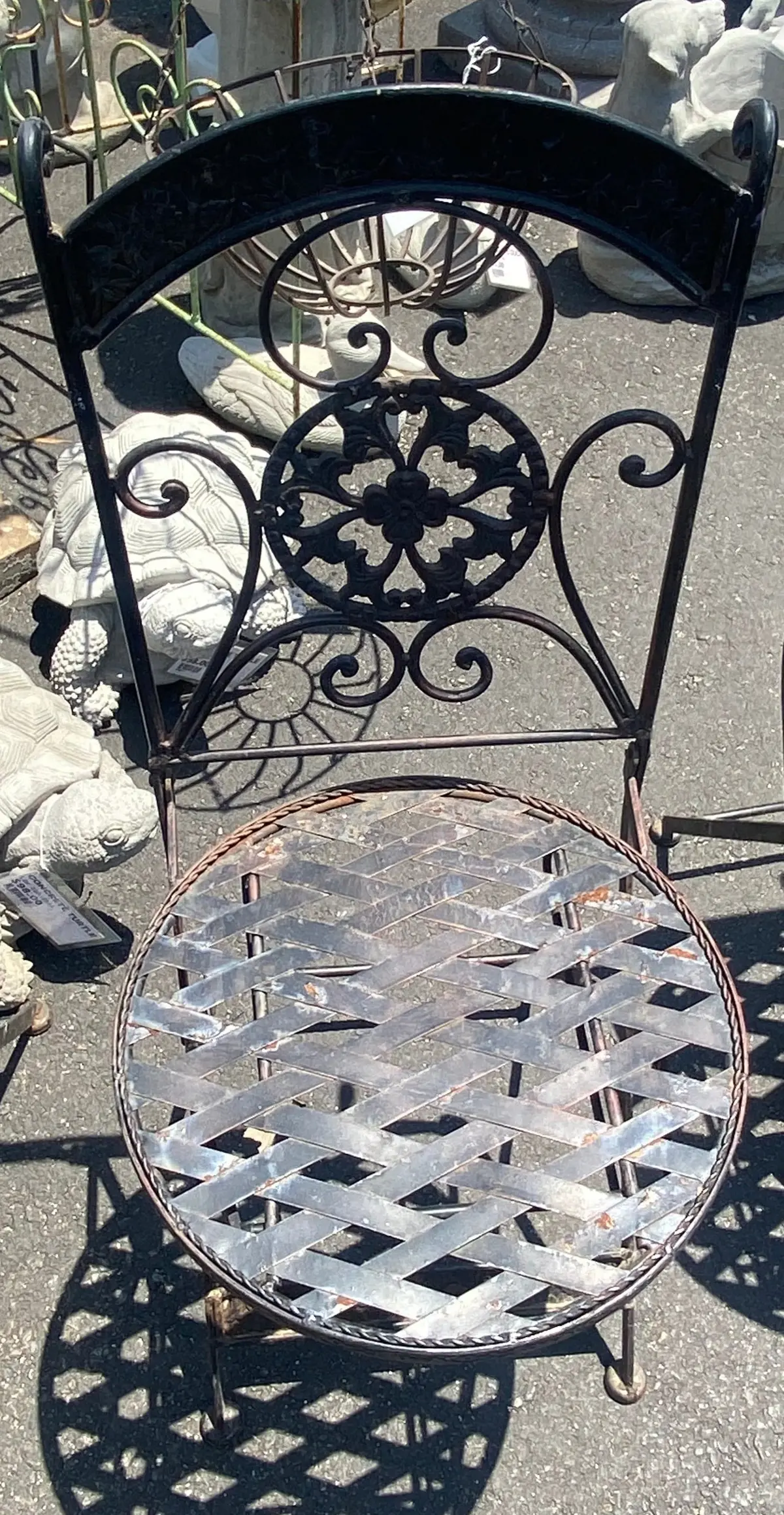 Set Of 4 Iron Folding Chairs 1