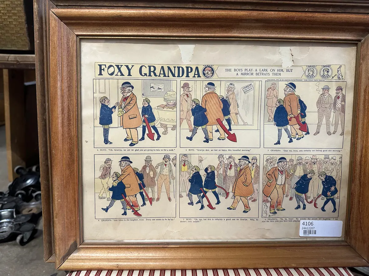 Foxy Grandpa Comic Framed 1