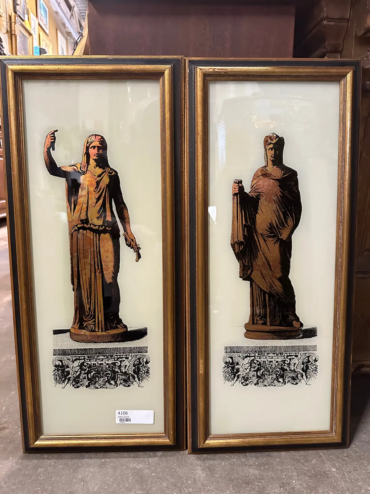 Pair Sungott Studios Mcm Golden Classical Images 1