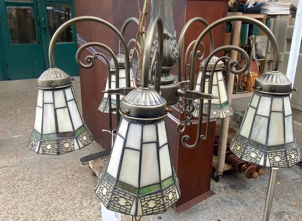Set Of 5 Stained Glass Shades 1