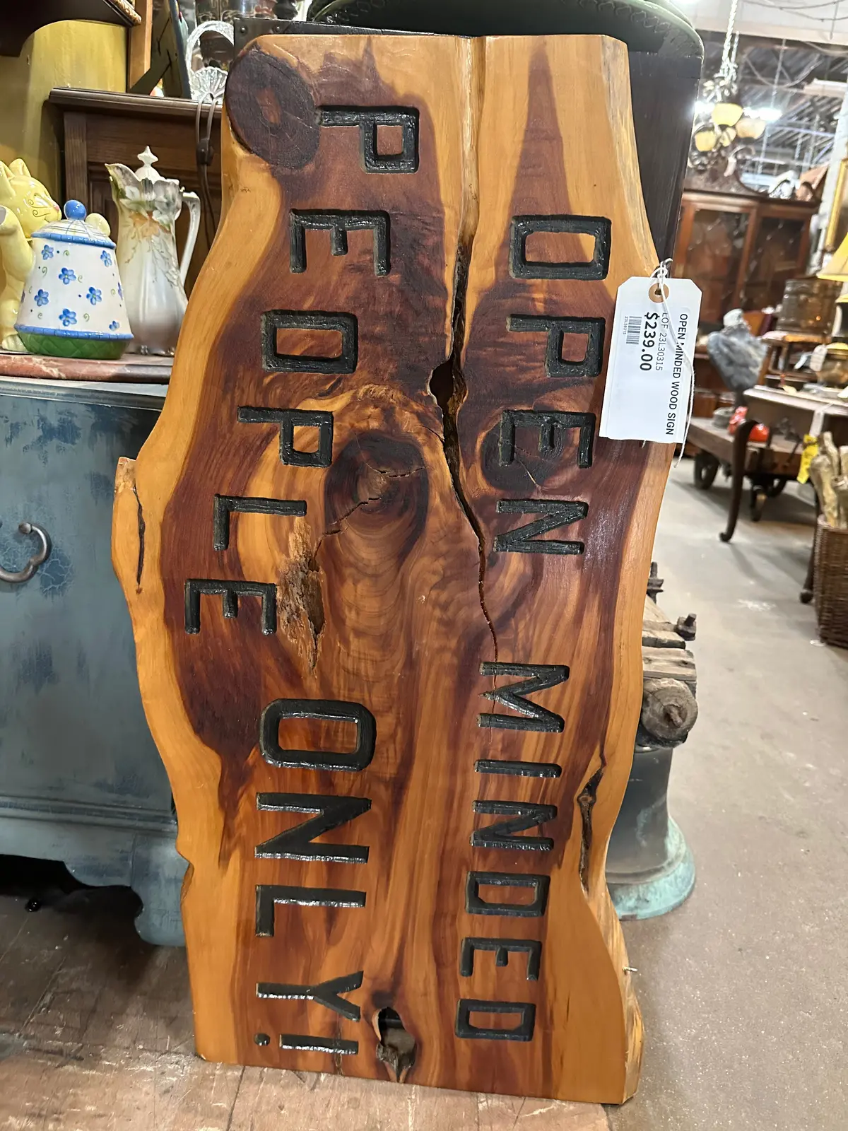 Open Minded Wood Sign 1