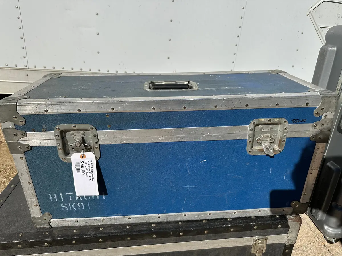 Blue Rectangular Musicians Trunk 1