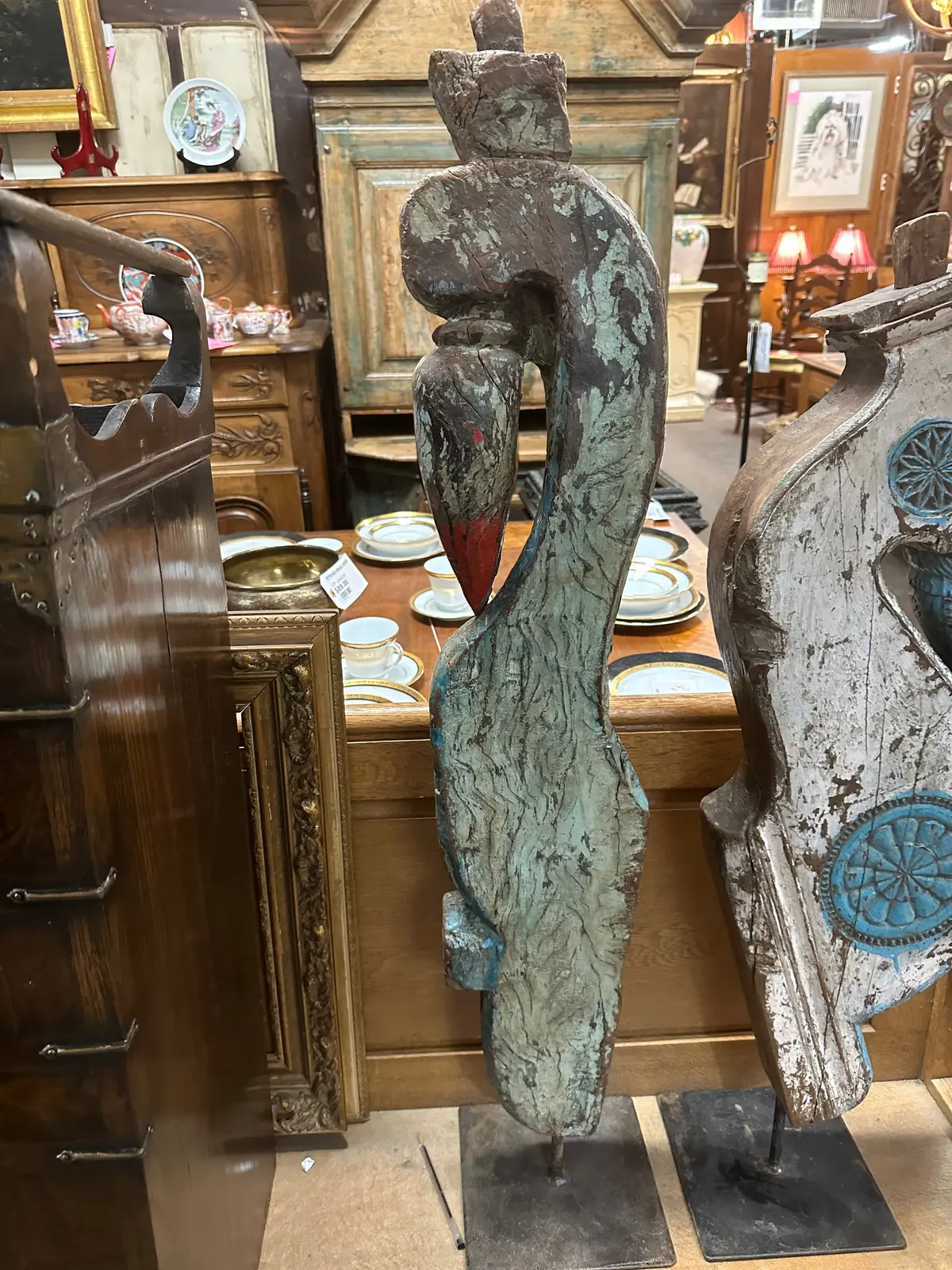 Carved And Painted Architectural Corbel On Stand 1