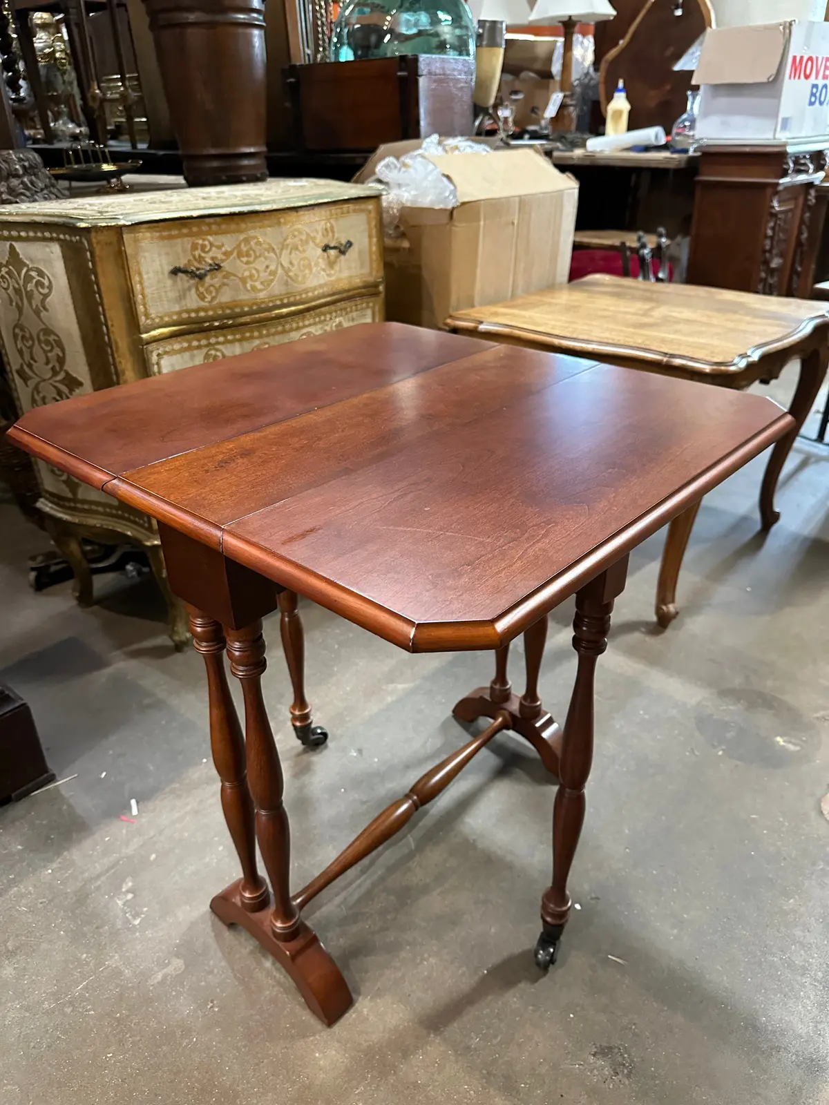 Miniature Drop Leaf Louis Philipe Table 1