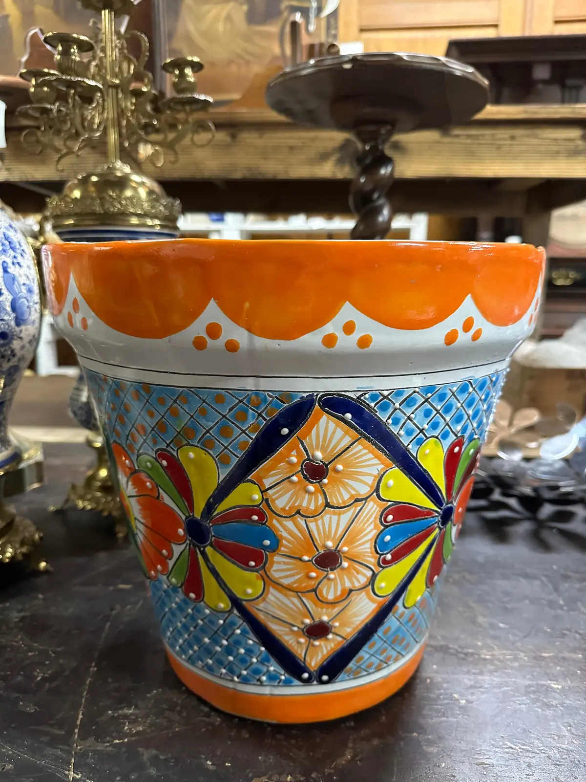 Medium Orange Planter As Found 1