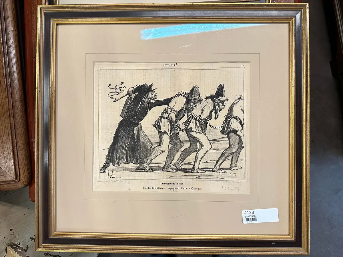 French Etching Of Prisoners 1